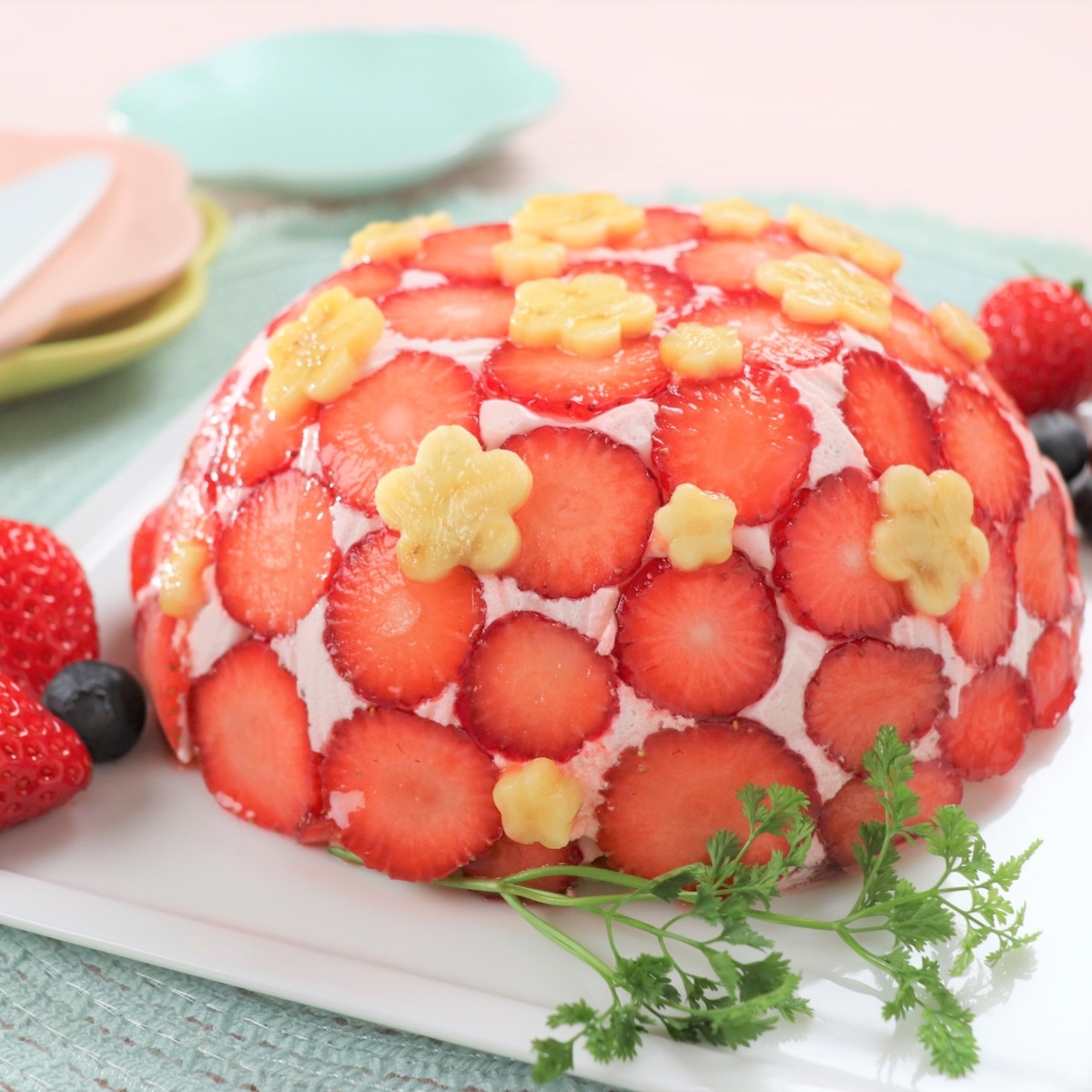 いちごの水玉ドームケーキ レシピ 作り方 By Home Made Cake 楽天レシピ